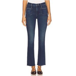 Mother The Patch Pocket Insider Flood Jeans You’re A Riot Blue Denim Size 29 NWT